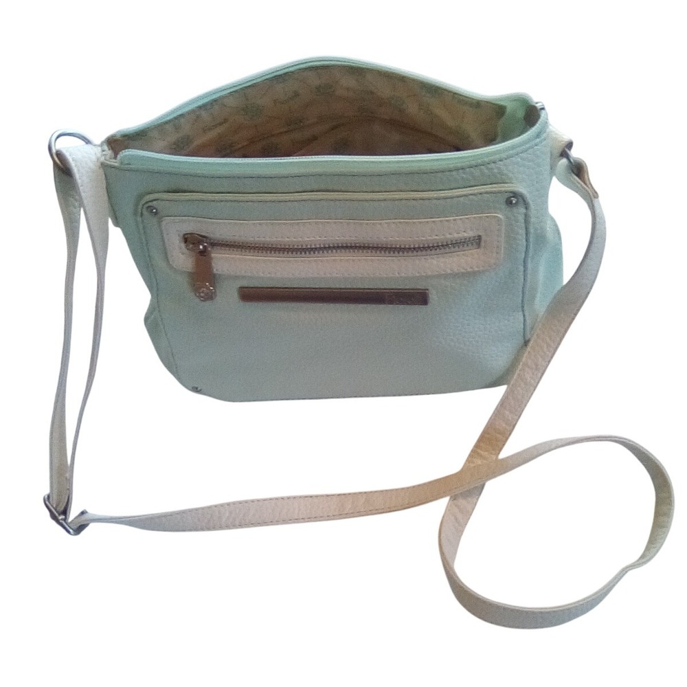 Fiorelli Crossbody Vegan Leather Mint Green Adjustable Strap Travel Casual Bag - Picture 7 of 8